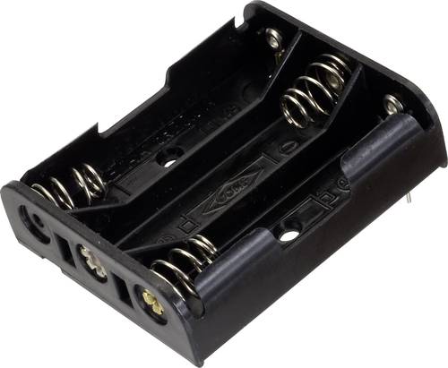 TRU COMPONENTS BH-331P Batteriehalter 3x Mignon (AA) Kontaktpole von TRU Components