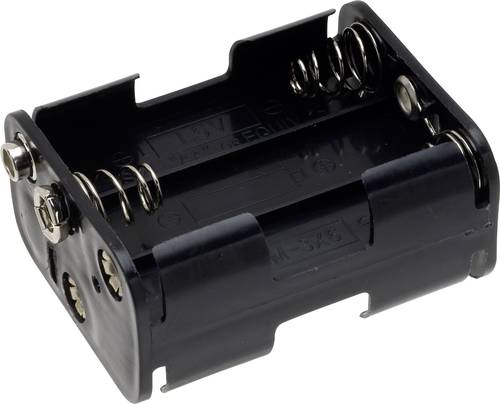 TRU COMPONENTS BH-363-1B Batteriehalter 6x Mignon (AA) Druckknopfanschluss von TRU Components