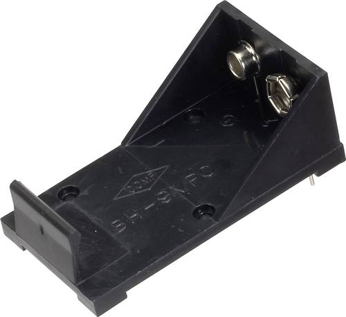 TRU COMPONENTS BH-9VP Batteriehalter 1x 9V Block Kontaktpole von TRU Components