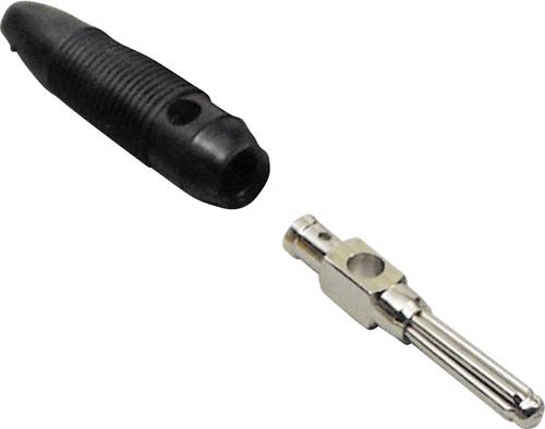 TRU COMPONENTS Büschelstecker Stecker, gerade Stift-Ø: 4mm Schwarz 100St. von TRU Components