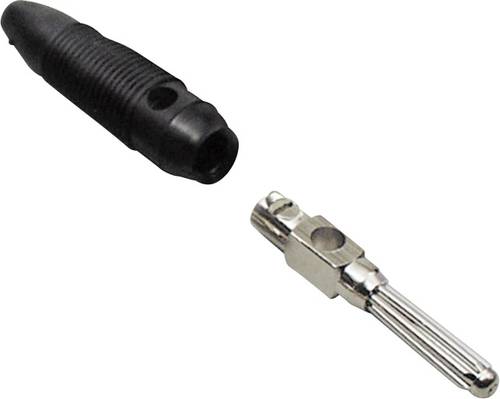 TRU COMPONENTS Büschelstecker Stecker, gerade Stift-Ø: 4mm Schwarz 100St. von TRU Components