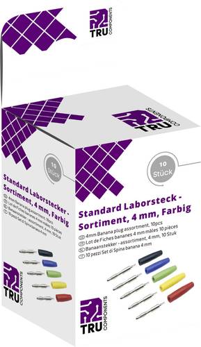TRU COMPONENTS Laborsteckverbinder-Sortiment Stecker, gerade Schwarz, Rot, Blau, Gelb, Grün 10 Teile TRU COMPONENTS Laborsteckverbinder-Sortiment Stecker, gerade Schwarz, Rot, Blau, Gelb, Grün 10 Teile von TRU Components