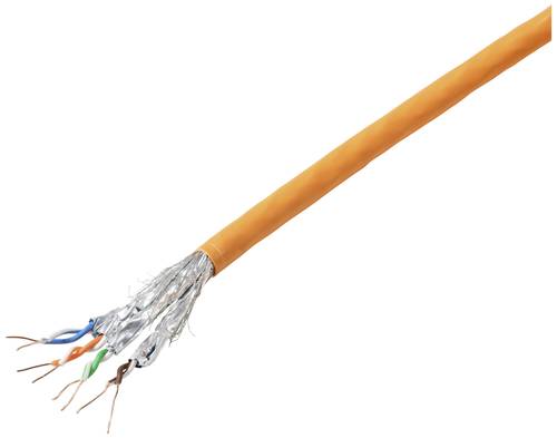 TRU COMPONENTS Netzwerkkabel CAT 6a S/FTP 4 x 2 x 0.24mm² Orange 100m von TRU Components