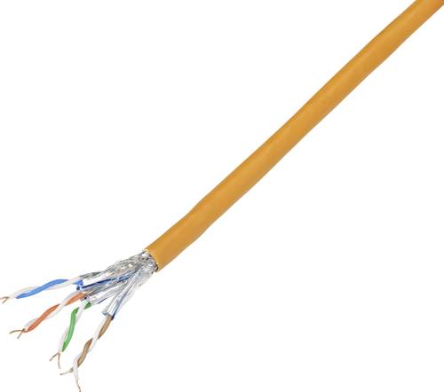 TRU COMPONENTS Netzwerkkabel CAT 7 S/FTP 4 x 2 x 0.26mm² Orange 100m von TRU Components