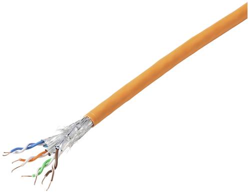 TRU COMPONENTS Netzwerkkabel CAT 7a S/FTP 4 x 2 x 0.26mm² CPR-Dca zertifiziert Orange 100m von TRU Components