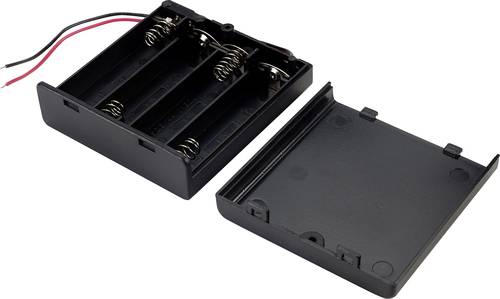 TRU COMPONENTS SBH341-1AS Batteriehalter 4x Mignon (AA) Kabel von TRU Components