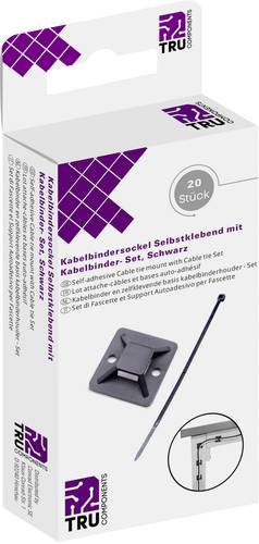 TRU COMPONENTS T1904CA039 Kabelbinder-Sortiment 100mm 2.50mm Schwarz 20 Teile von TRU Components