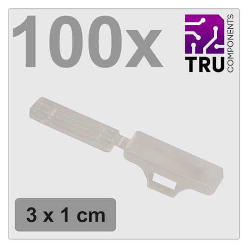 TRU COMPONENTS TC-12888596 T24CA081 Zeichenträger Beschriftungsfläche: 9.5 x 30 mm Transparent Anzahl Markierer: 100 10 von TRU Components