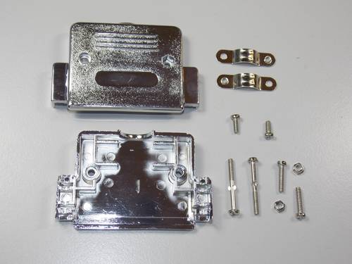 TRU COMPONENTS TC-2523008 D-SUB Gehäuse Polzahl (num): 50 Kunststoff, metallisiert 180° Silber 100 von TRU Components