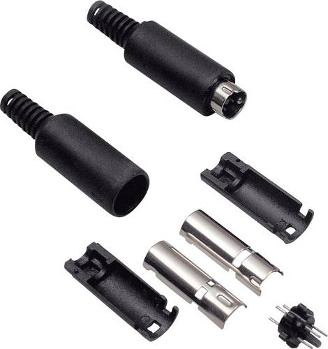 TRU COMPONENTS TC-2526003 Miniatur-DIN-Rundsteckverbinder Stecker, gerade Polzahl (num): 5 Schwarz 1 von TRU Components