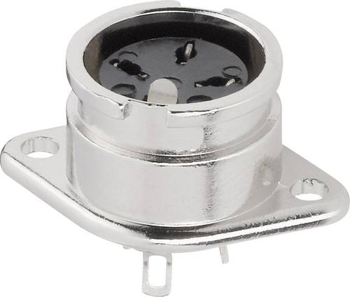 TRU COMPONENTS TC-2528000 DIN-Rundsteckverbinder Flanschbuchse, Kontakte gerade Polzahl (num): 3 Sil von TRU Components