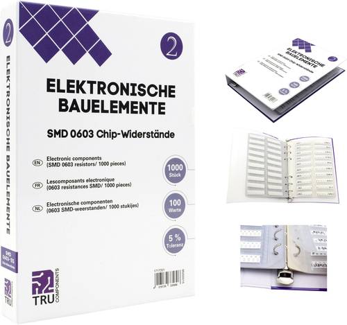 TRU COMPONENTS TC-6869404 TC-6869404 Sortiments-Album SMD 0603 0.1W 5% 1000 Teile von TRU Components