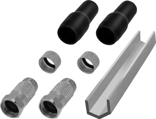 TRU COMPONENTS TC-6936288 F-Stecker mit Knickschutztülle Anschlüsse: F-Stecker Kabel-Durchmesser: von TRU Components