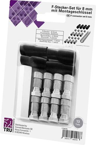 TRU COMPONENTS TC-6936316 F-Stecker mit Knickschutztülle Anschlüsse: F-Stecker Kabel-Durchmesser: TRU COMPONENTS TC-6936316 F-Stecker mit Knickschutztülle Anschlüsse: F-Stecker Kabel-Durchmesser: von TRU Components