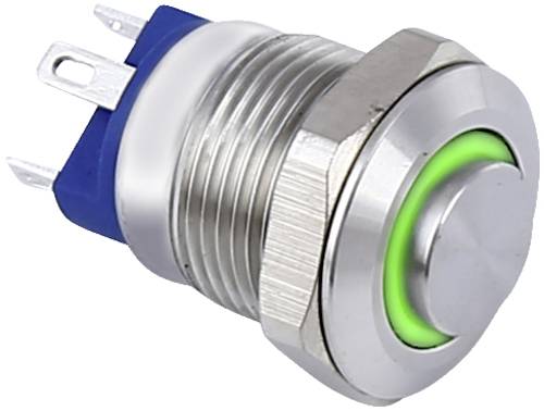 TRU COMPONENTS TC-9219004 Drucktaster 48 V/AC 2A 1 x Aus/(Ein) tastend Grün IP67 1St. von TRU Components