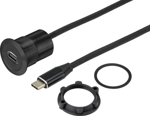 TRU COMPONENTS TC-9534348 USB-Einbaubuchse Buchse, Einbau Paneldicke: 1-10mm Inhalt: 1St. von TRU Components