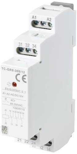 TRU COMPONENTS TC-GR8-308/12 Hilfsschalter 3 Wechsler 12 V/AC, 12 V/DC 8A 1St. von TRU Components
