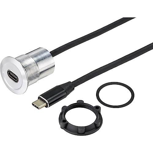 TRU Components USB-34-Buchse, Dicke des Panels: 1-10 mm, TC-9534344, Inhalt: 1 Stück von TRU Components