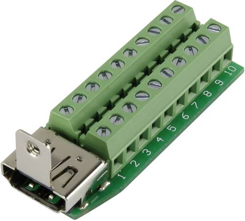 TRU Components 1229327 HDMI-Steckverbinder Buchse, Einbau horizontal Polzahl (num): 20 Silber 1St. von TRU Components
