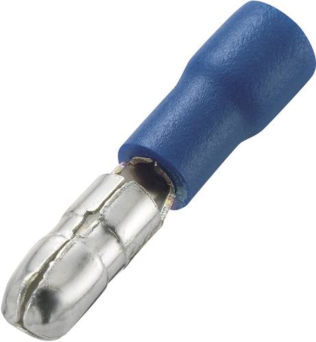 TRU Components 1572194 Rundstecker 1.50mm² 2.50mm² Stift-Ø: 4mm Teilisoliert Blau 100St. von TRU Components