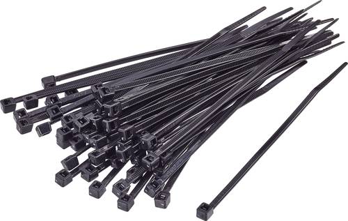 TRU Components 1592799 TC-CVR150BK203 Kabelbinder 150mm 3.60mm Schwarz UV-stabilisiert 100St. von TRU Components