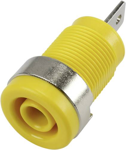 TRU Components 6239C26GN Sicherheits-Laborbuchse Buchse, Einbau vertikal Stift-Ø: 4mm Gelb von TRU Components