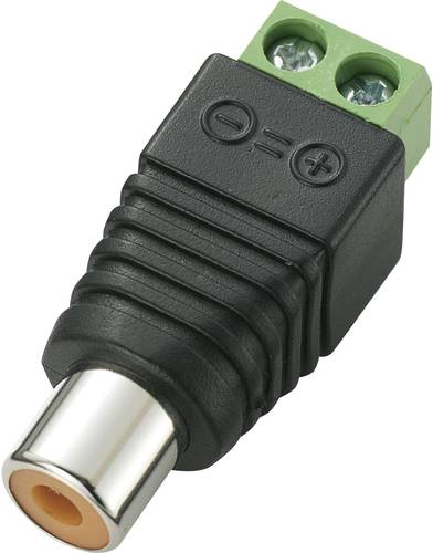 TRU Components 739817 Cinch-Steckverbinder Buchse, gerade Polzahl (num): 2 Schwarz 1St. von TRU Components