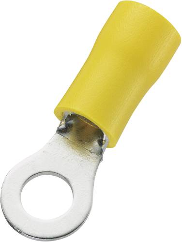 TRU Components 746621 Ringkabelschuh Querschnitt (max.)=6mm² Loch-Ø=5.3mm Teilisoliert Gelb 50St. von TRU Components