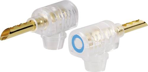 TRU Components Bananenstecker Stecker, gewinkelt Stift-Ø: 4mm Blau 1St. von TRU Components