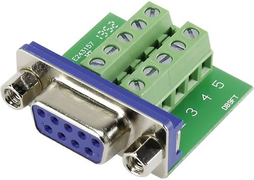 TRU Components DSUB09F-10TB-2 1229331 D-SUB Buchse 90° Polzahl (num): 9 Schrauben 1St. von TRU Components