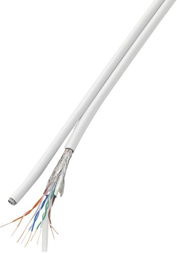 TRU Components Duplex-Netzwerkkabel CAT 6 SF/UTP 8 x 2 x 0.196mm² Weiß 100m von TRU Components