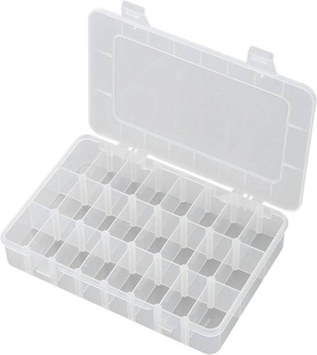 TRU Components EKB-206 Sortimentskasten (L x B x H) 200 x 130 x 35mm Anzahl Fächer: 24 variable Unt von TRU Components