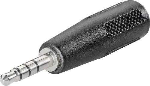 TRU Components Klinken-Adapter Klinkenstecker 3.5mm - Klinkenbuchse 3.5mm Stereo Polzahl (num):4 von TRU Components