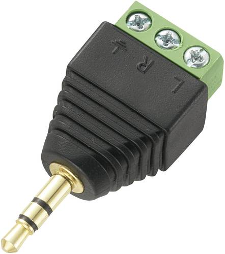 TRU Components Klinken-Steckverbinder 3.5mm Stecker, gerade Polzahl: 3 Stereo Schwarz 1St. von TRU Components