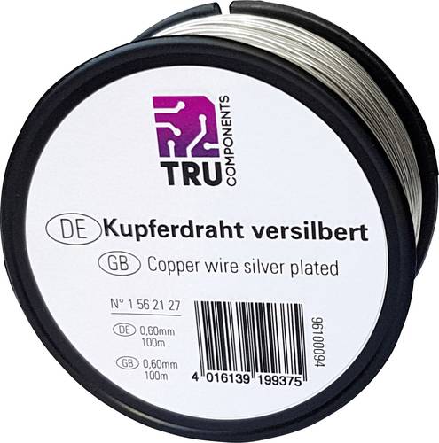 TRU Components Kupferdraht Außen-Durchmesser (ohne Isolierlack): 1mm 50m von TRU Components