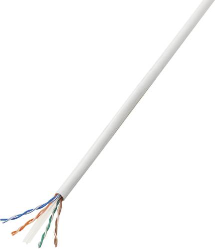 TRU Components Netzwerkkabel CAT 6 U/UTP 4 x 2 x 0.27mm² Weiß 25m von TRU Components