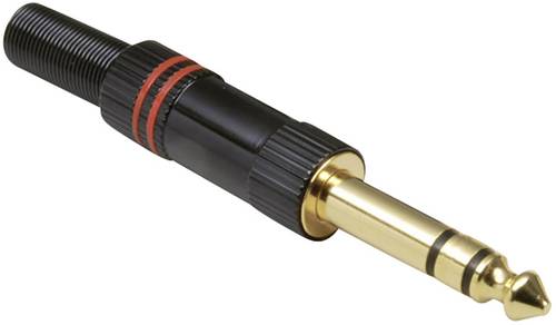 TRU Components TC-2502112 Klinken-Steckverbinder 6.35mm Stecker, gerade Polzahl (num): 3 Stereo Schw von TRU Components