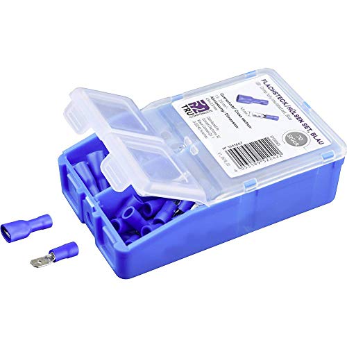 TRU Components TC-6646668 Crimpkabelschuh-Sortiment, 1,5 mm², 2,5 mm², Blau, 140 Stück von TRU Components