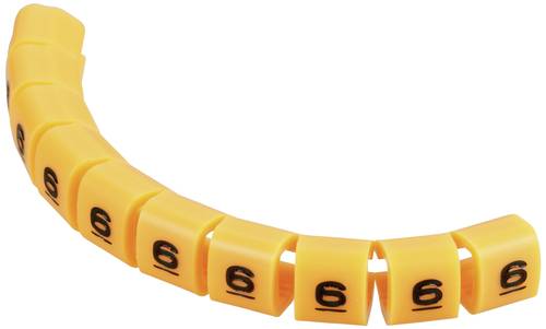 TRU Components TC-MB1/6203 Kennzeichnungsclip Aufdruck 6 Außendurchmesser-Bereich 3 bis 3.60mm von TRU Components