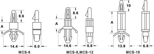 TRU Components TC-MCS12203 Platinenhalter Polyamid Abstandsmaß 11.5mm von TRU Components