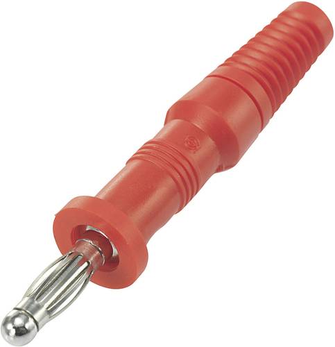 TRU Components TC-R8-20A Lamellenstecker Stecker, gerade Stift-Ø: 4mm Rot von TRU Components