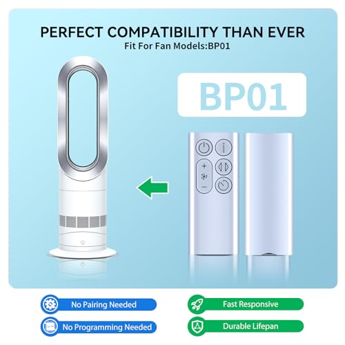 TRUCKON Neue Ersatzfernbedienung für Dyson Ventilator BP01 (Sliver) von TRUCKON