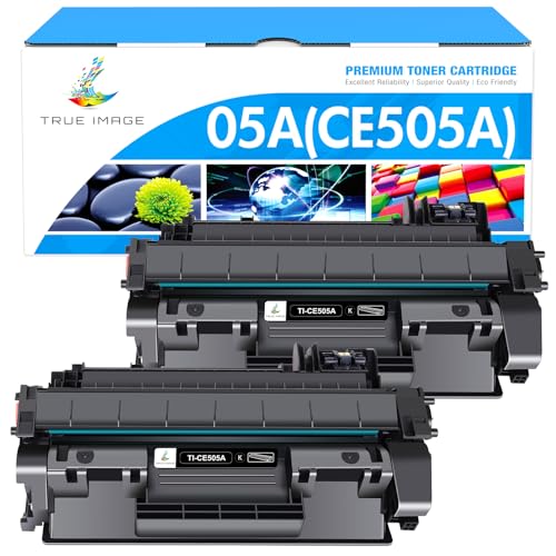 05A CE505A Toner Kompatibel für HP 05A 05X CE505A CE505X Laserjet P2035 P2055DN P2035N P2055 P2055D P2055X P2030 P2050 Schwarz, 2er-Pack von TRUE IMAGE