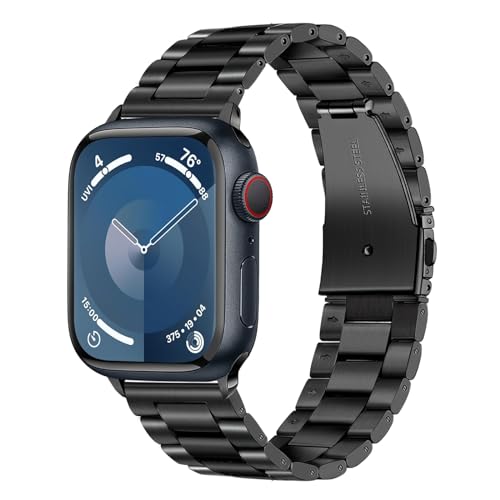 TRUMiRR Ersatz für Apple Watch 9 8 7 Armband 41mm/Apple Watch SE(2.Generation) 40mm Armband, Mesh Gewebte Edelstahl Uhrenarmband Metall Armband für iWatch SE Series 9 8 7 6 5 4 3 2 1 41mm 40mm 38mm von TRUMiRR