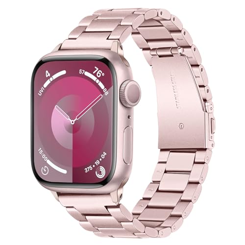 TRUMiRR Ersatz für Apple Watch 10 42mm/Apple Watch 9 8 7 Armband 41mm/Watch SE(2.Generation) 40mm Armband, Mesh Gewebte Edelstahl Uhrenarmband Metall Armband für iWatch SE Series 10 9 8 7 6 5 4 3 2 1 von TRUMiRR