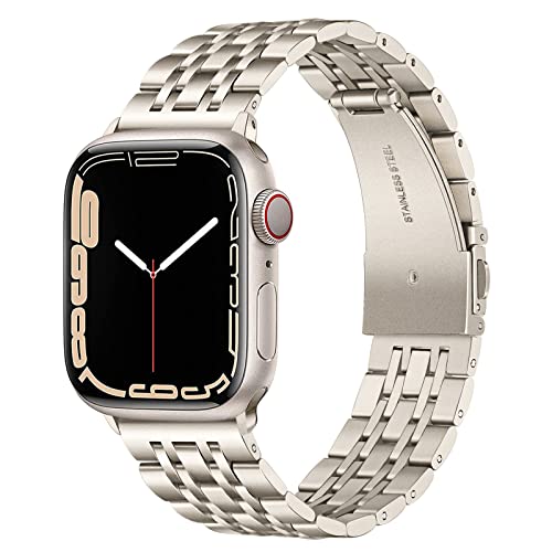 TRUMiRR Ersatz für Apple Watch Serie 9 8 7/Series SE/Series 6 38mm 40mm 41mm Armband, Mesh Gewebte Edelstahl Uhrenarmband Metall Armband für iWatch Apple Watch SE Series 9 8 7 6 5 4 3 2 1 Frauen von TRUMiRR