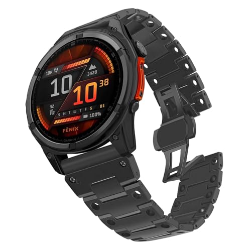 TRUMiRR Ersatz für Fenix 8 47mm / E / 7/6 Pro / 5 Plus Titan Armband, 22mm Titan Metall Uhrenarmband Quick Fit Armband Kompatibel mit Garmin Instinct 2 E 3 Solar 45mm /Forerunner 965 /Epix Pro 47mm TRUMiRR Ersatz für Fenix 8 47mm / E / 7/6 Pro / 5 Plus Titan Armband, 22mm Titan Metall Uhrenarmband Quick Fit Armband Kompatibel mit Garmin Instinct 2 E 3 Solar 45mm /Forerunner 965 /Epix Pro 47mm von TRUMiRR