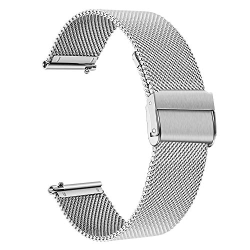TRUMiRR Ersatz für Huawei Watch GT 5 46mm/GT 5 Pro 46mm/GT 4 46mm/Watch 4 Pro/GT 3 Pro 46mm/GT 2 Pro Armband, 22mm Solide Edelstahl Gewebtes Mesh Metall Armband Ersatzband für Huawei Watch GT 4 46mm von TRUMiRR
