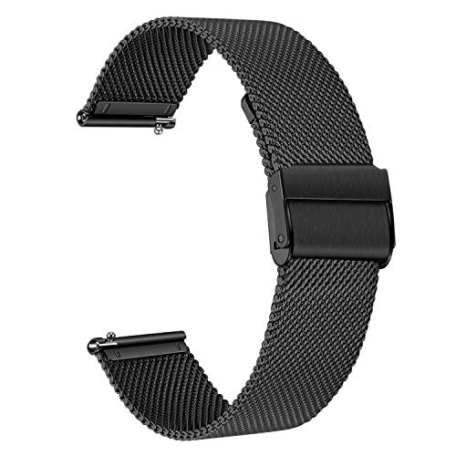 TRUMiRR Ersatz für Huawei Watch GT 5 46mm/Huawei Watch GT 4 46mm/Huawei Watch 4 Pro/Huawei Watch GT 3 Pro 46mm/GT 3 46mm Armband, 22MM Edelstahl Gewebtes Mesh Metall Armband Ersatzband von TRUMiRR