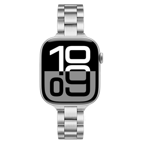 TRUMiRR Ersatz für Apple Watch 10 42mm/Apple Watch 9 8 7 Armband 41mm/Watch SE(2.Generation) 40mm Armband, Mesh Gewebte Edelstahl Uhrenarmband Metall Armband für iWatch SE Series 10 9 8 7 6 5 4 3 2 1 von TRUMiRR